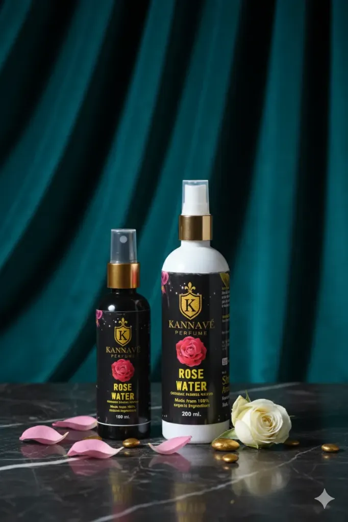 Kannave 100% Natural Rose Water – Pure Floral Radiance (100ml)